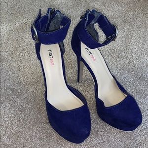 Cobalt Platform Heels